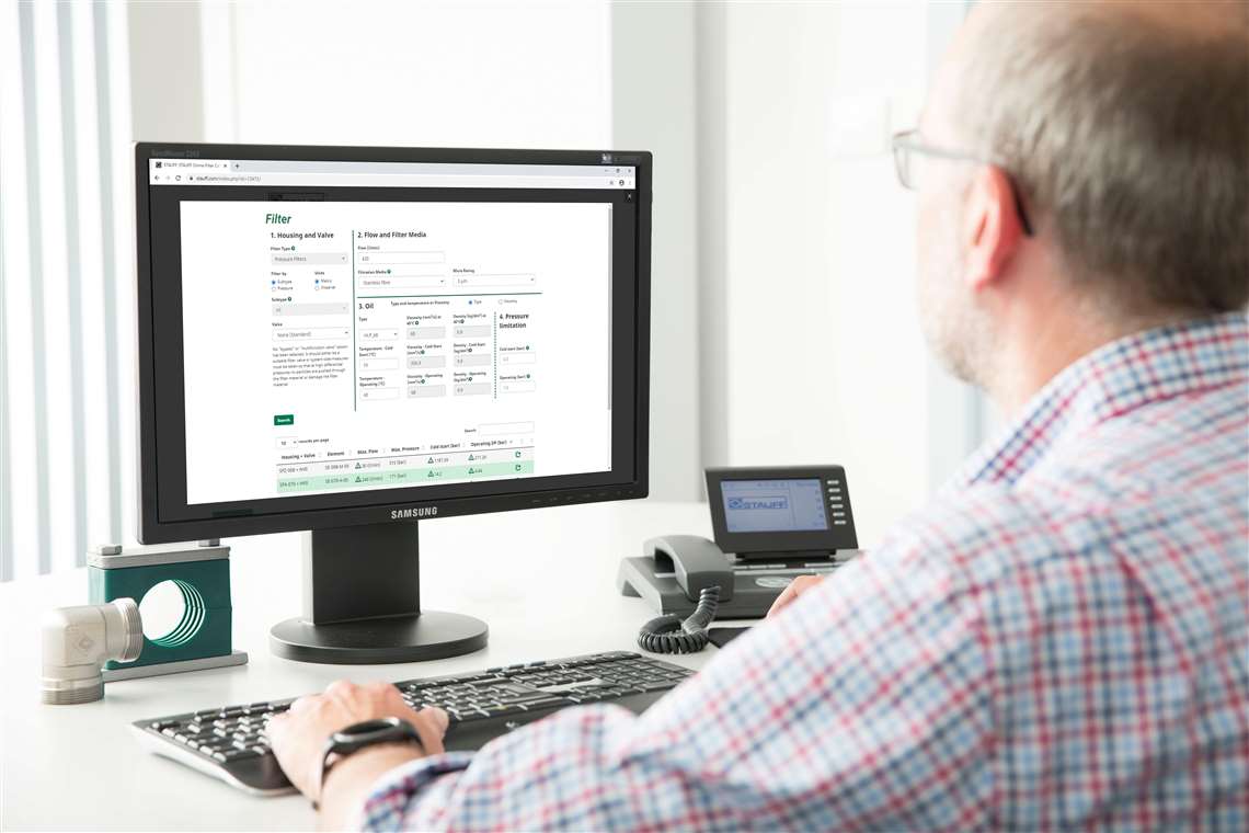 Stauff Online Filter Calculator