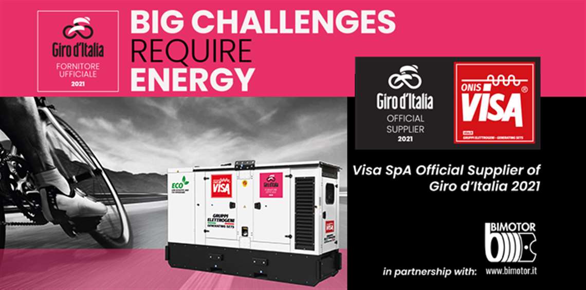 Visa supplies gen-sets to Giro d'Italia cycling race