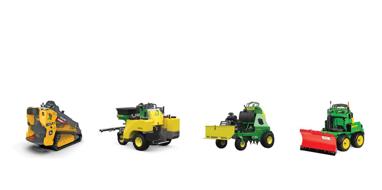 John Deere displays new stand-on landscaping line