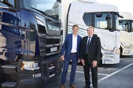 Christian Levin (left) and Eddie Stobart celebrate new mega order