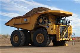 Caterpillar 793 prototype battery-electric mining haul truck