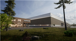 Digital render showing how the Northvolt Six gigafactory will look 