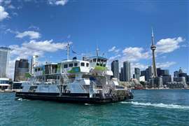 A PortsToronto ferry refitted with Danfoss Marine electrified power