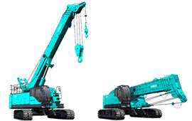 Kobelco 75 tonne capacity telescopic boom crawler crane