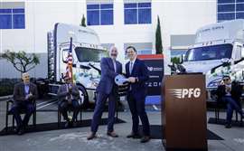 Hyzon and Performance Food Group hydrogen fuel cell truck ceremony