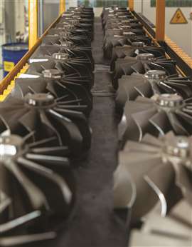 Turbo unit impeller wheels