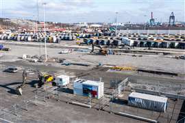 HyFlex system on location at the Port of Gothenburg