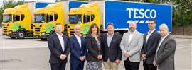 Tesco takes delivery of 50 biomethane trucks operated by DHL Supply Chain