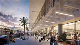 Render of outside of San Diego airport (Image courtesy Turner-Flatiron JV)