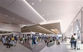 Render of interior of San Diego airport (Image courtesy Turner-Flatiron JV)