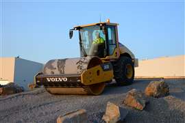 The Volvo CE SD125 soil compactor