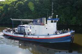 The NH3 Kraken carbon-free, ammonia-powered tugboat.