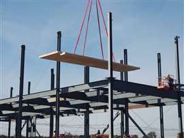 Mass timber used in a data centre build (Image courtesy Microsoft)