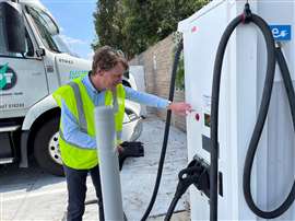 Truck recharging point in Los Angeles, CA