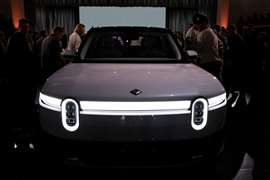 Electric truck maker Rivian unveils R2 SUV during an event in Laguna Beach, California, U.S. March 7, 2024. REUTERS/Mike Blake/File Photo