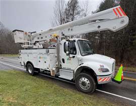 One of Avangrid’s hybrid bucket trucks