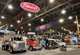 Peterbilt stand at World of Concrete 2025