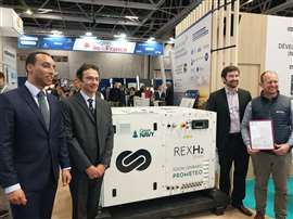 Green Navy and EODev with the REXH2 hydrogen fuel cell at Hyvolution