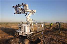 Rosendin solar panel installation robot