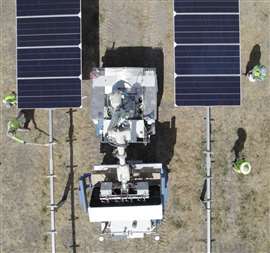 Rosendin's solar panel installation robot