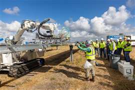 Rosendin's solar panel installation robot