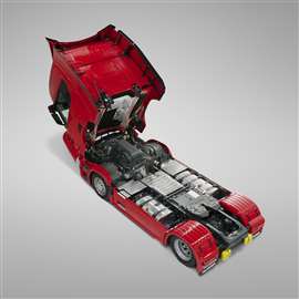 Scania Super 11 engine in truck