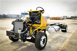 Blue Bird's propane-powered stripped chassis.