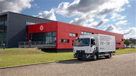 The Renault Trucks D that was converted to battery-electric (BE) operation