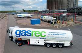 Gasrec trucks delivering fuel to Hams Hall site