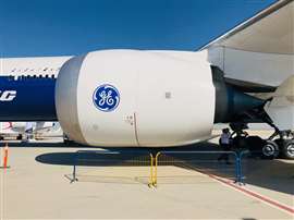 Public debut of 777X at Dubai Air Show featuring GE9X engines