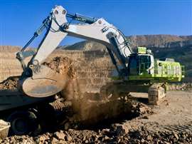 Una Liebherr 9150 en acción (Imagen cortesía de Dig Robotics)