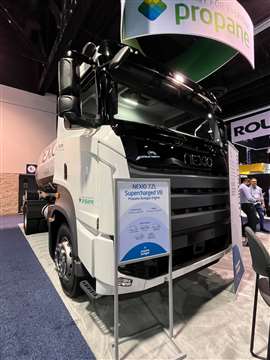 The Nexio truck is powered by a propane-fueled 7.2L engine that delivers 330 hp