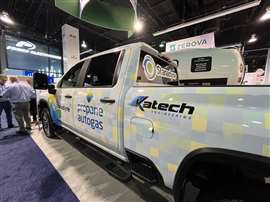 This Chevrolet Silverado featured propane direct injection from Stanadyne and Katech