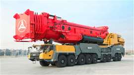 Der Kran- und Baumaschinenhersteller Sany hat die erste Einheit seines neuen All-Terrain-Krans mit einer Tragfähigkeit von 4.000 Tonnen bereits im November 2024 an ein chinesisches Kranunternehmen übergeben