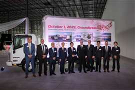 Isuzu North America commemorates the start of construction of its South Carolina medium-duty truck production facility