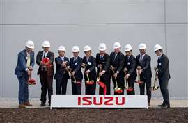 Isuzu North America commemorates the start of construction of its South Carolina medium-duty truck production facility