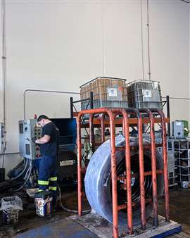 Foam Fill Exchange station at the Phoenix site