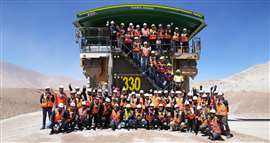 What is said to be the world’s first commercial hybrid-electric ultra-class mining truck. 