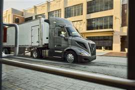 New Volvo VNR features a sloped hood for improved driver visibility