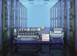 Das Rolls-Royce MTU 20V4000 Gasgeneratoraggregat ist für die Stromversorgung in Rechenzentren konzipiert.