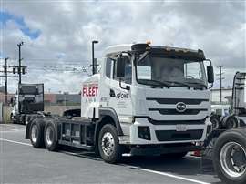 BYD battery-electric truck at ZEEM charging depot