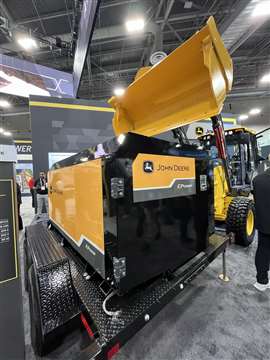 John Deere Power Systems a présenté un prototype de chargeur mobile lors du salon ConExpo-Con/Agg 2026.