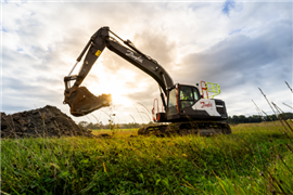 Excavatrice utilisant du matériel Danfoss Dextreme