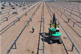 Utility-scale solar projects can involve the repeated movement and placement of thousands of panels.