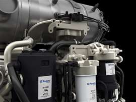 Exhaust aftertreatment components on a Perkins engine