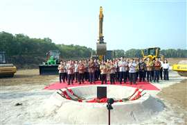 The groundbreaking ceremony for LiuGong's new plant in Indonesia (Image: LiuGong)