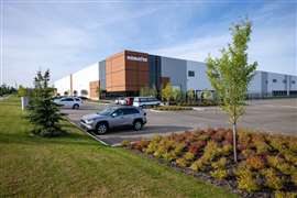 The 135,000ft² facility in the Edmonton area doubles Komatsu’s previous warehouse capacity in Canada