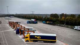 Milence charging hub at Venlo Truck Park in the Netherlands