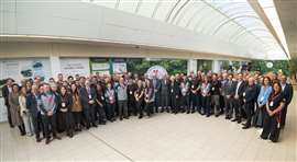 Employees at TMUK in Deeside celebrate the start of carbon-neutral production