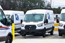 U.S. Postal Service unveils first EV charging stations, BE delivery vehicles